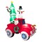8 Feet Tall Inflatable Santa Claus on Red Truck with LED Lights
